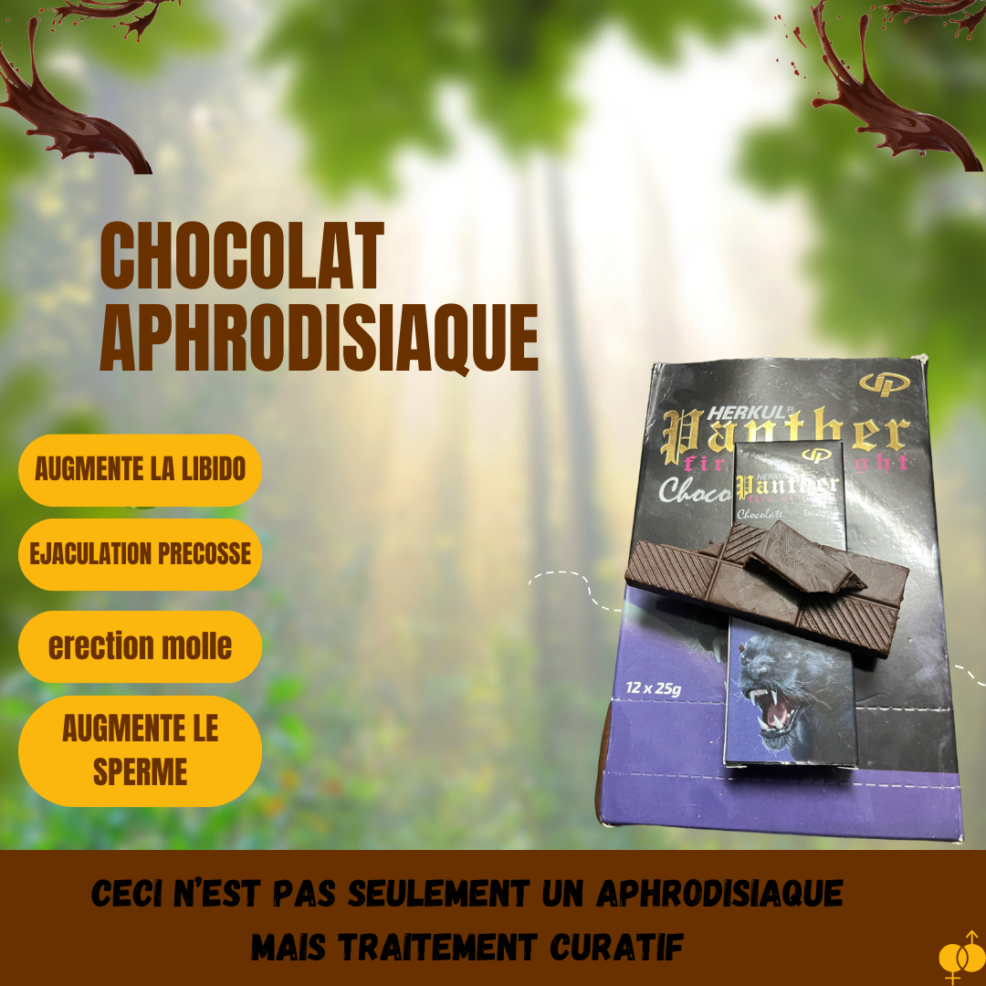 Chocolat panthere APHRODISIAQUE(12 tablettes) – GARÇONS PILES.STORE